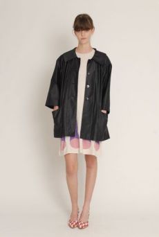 SS13 BLACK PAINTERS COAT - Other Image